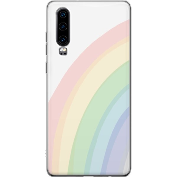 Huawei P30 Gennemsigtig cover Regnbuen