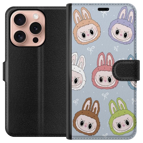 Apple iPhone 16 Pro Tegnebogsetui Pastel Labubu