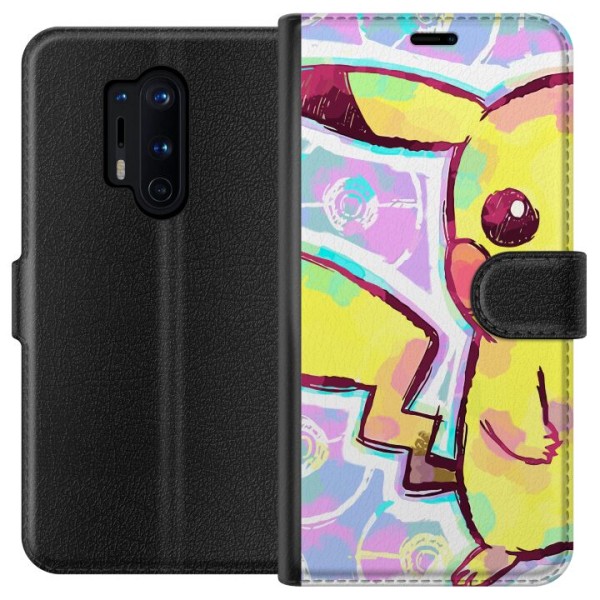 OnePlus 8 Pro Plånboksfodral Pikachu 3D