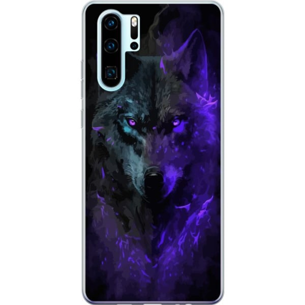 Huawei P30 Pro Gennemsigtig cover Ulven Lilla