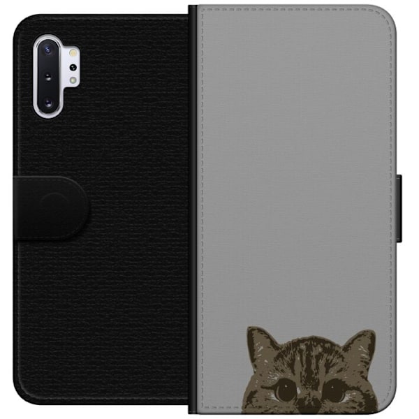 Samsung Galaxy Note10+ Lommeboketui Grå Kattblikk - stilren k