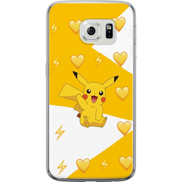 Samsung Galaxy S6 edge Genomskinligt Skal Pikachu Pokémon Gaming Figur Spelmotiv Populär Ikon Tecknad Serie Pokémon GO Barnklassiker