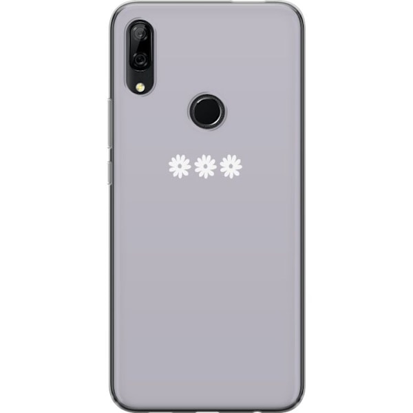Huawei P Smart Z Läpinäkyvä kuori Lila Blomminimalismi - ty