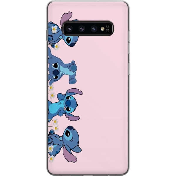 Samsung Galaxy S10 Genomskinligt Skal Stitch Skratt & Bus – Perfekt för Mobilskal eller Poster