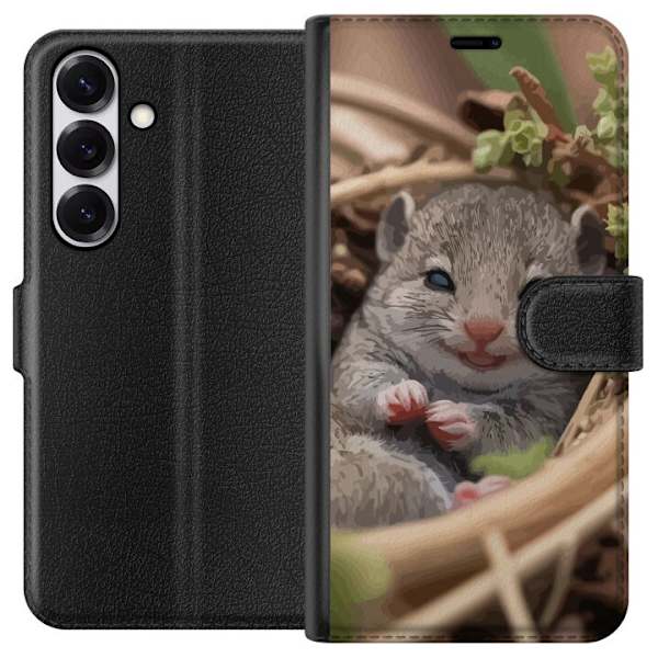 Samsung Galaxy S25 Tegnebogsetui Rotte Smilende Dyremotiv By Motiv Urban Grafisk Design Populært Sjovt Motiv Kunstart Stil