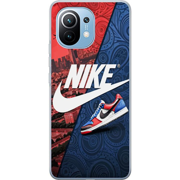 Xiaomi Mi 11 Läpinäkyvä kuori  Nike Logo Punainen Sininen Lenkkarit Tyyli Urheilu Muoti Suosittu Swoosh Kuviointi Harjoitusvaatteet Graafinen Ikoni