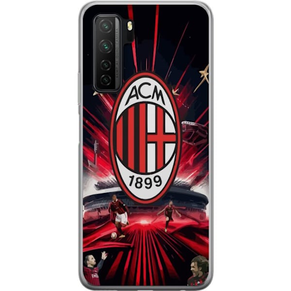 Huawei P40 lite 5G Genomskinligt Skal AC Milan