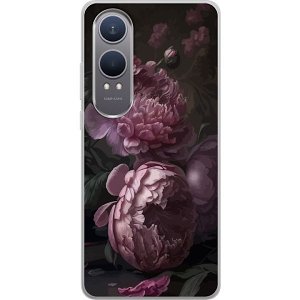 OnePlus Nord CE4 Lite Läpinäkyvä kuori Blommor