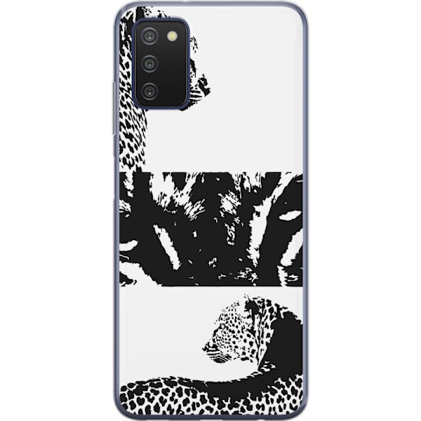 Samsung Galaxy A03s Läpinäkyvä kuori Leopard Faces