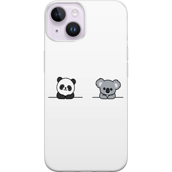 Apple iPhone 15 Plus Gennemsigtig cover Panda Koala