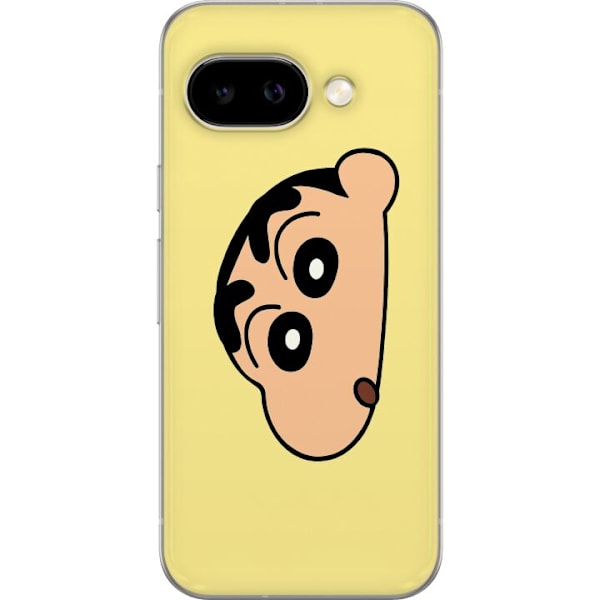 Google Pixel 9a Läpinäkyvä kuori Peeking Shinchan