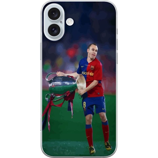 Apple iPhone 16 Plus Läpinäkyvä kuori Andres Iniesta (FC Ba