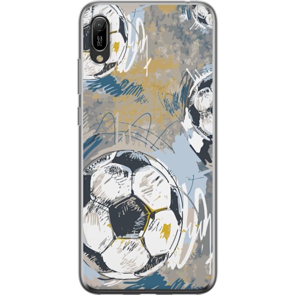 Huawei Y6 Pro (2019) Genomskinligt Skal Fotboll