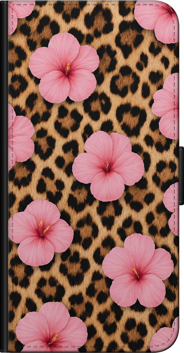 Kompatibelt Lommeboketui til Sony Xperia 5 II Brun blomsterleopard brun