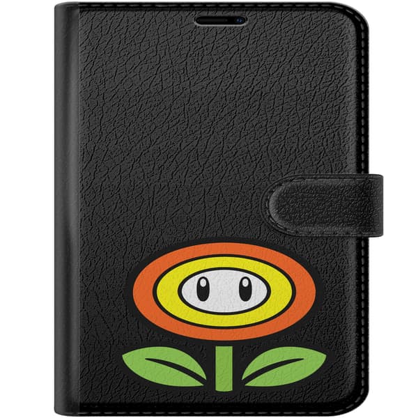Kompatibelt Plånboksfodral till Apple iPhone Duo Eldblomma - Orange motiv med orange eldblomma. orange