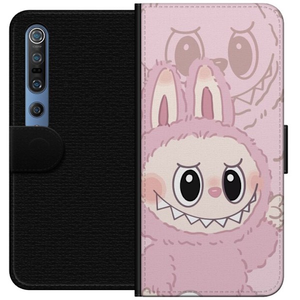 Xiaomi Mi 10 Pro 5G Plånboksfodral Labubu Floral Freak – Blommigt monster i vintage-stil