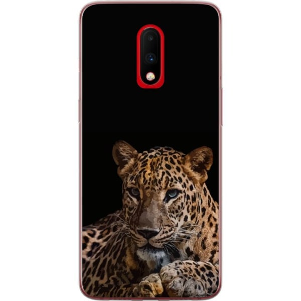 OnePlus 7 Läpinäkyvä kuori Leopard