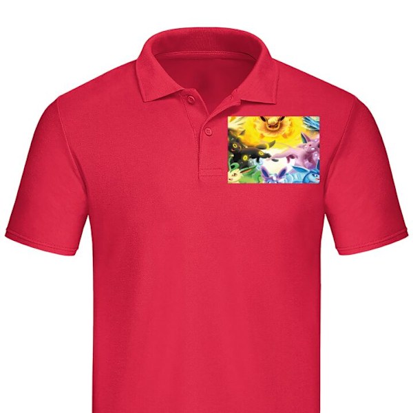 Poloshirt til Voksen | Elegant Poloshirt Pokemon Rød Lille