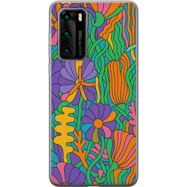 Huawei P40 Genomskinligt Skal Color Pop