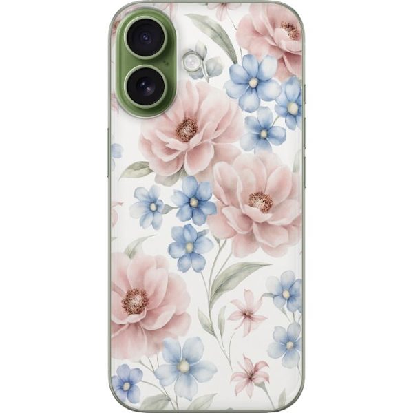 Kompatibelt Mobildeksel til Apple iPhone 17 Romantiske blomster