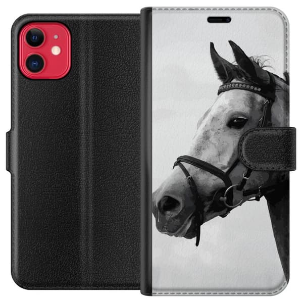 Kompatibel Tegnebogsetui til Apple iPhone 11 Hest