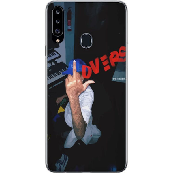 Samsung Galaxy A20s Genomskinligt Skal Lovers Mystical Romance Kärlek Mystik Design Romantiskt Motiv Populärt Grafiskt Mönster Fashion Stil