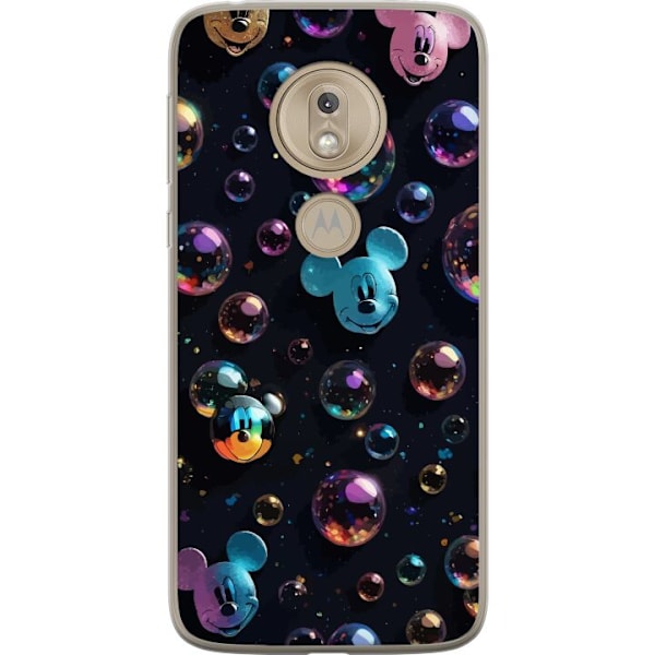 Motorola Moto G7 Play Gennemsigtig cover  Mickey Mouse Disney Bobler Design Sjovt Motiv Populær Disneyfigur Tegneserie Børneklassiker