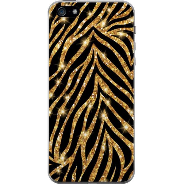 Kompatibelt Mobilskal till Apple iPhone 5 Gold & Glitter