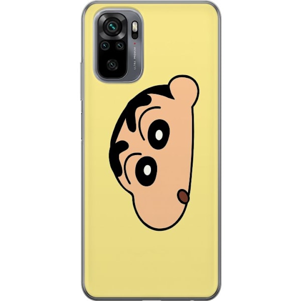 Xiaomi Redmi Note 10S Läpinäkyvä kuori Peeking Shinchan