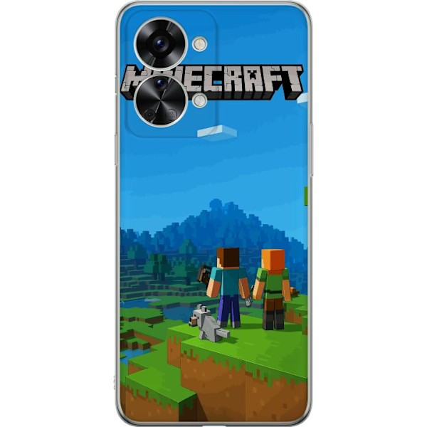 OnePlus Nord 2T Genomskinligt Skal Minecraft Key Art