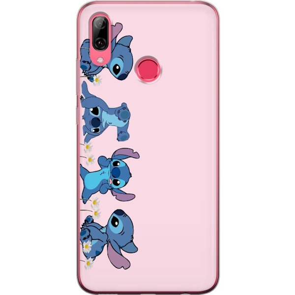 Huawei Y7 (2019) Genomskinligt Skal Stitch Skratt & Bus – Perfekt för Mobilskal eller Poster