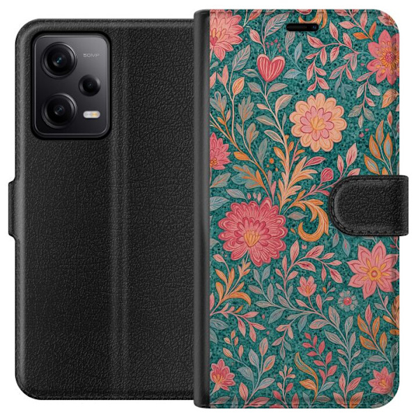 Xiaomi Redmi Note 12 Pro Lompakkokotelo Floral Dream
