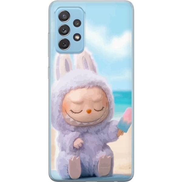 Samsung Galaxy A72 5G Gennemsigtig cover Labubu Lyserød Stemning