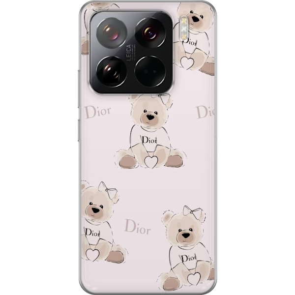Xiaomi 15 Pro Gennemsigtig cover Teddy Dior Vibes - luksuriøs bamse i modetil