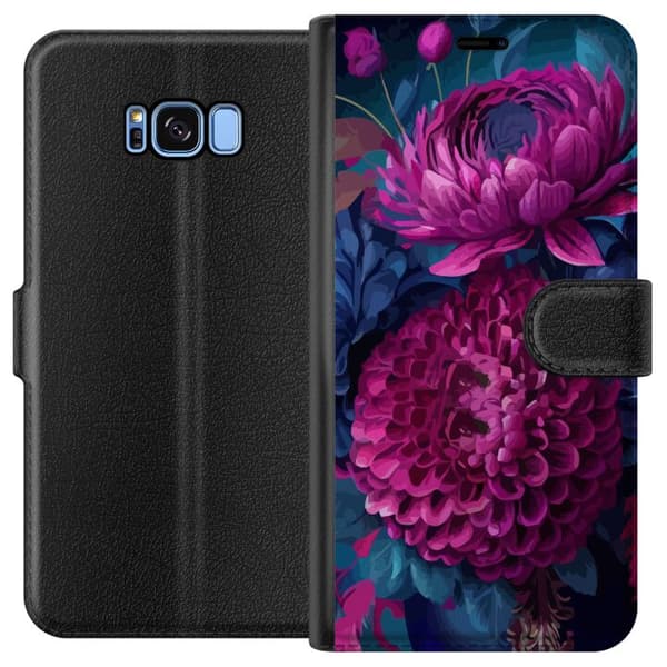 Kompatibelt Plånboksfodral till Samsung Galaxy S8 Blommor