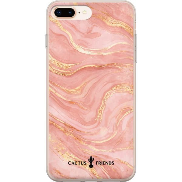 Kompatibel Mobilcover til Apple iPhone 8 Plus Kaktus og venner – RoseGoldFlow