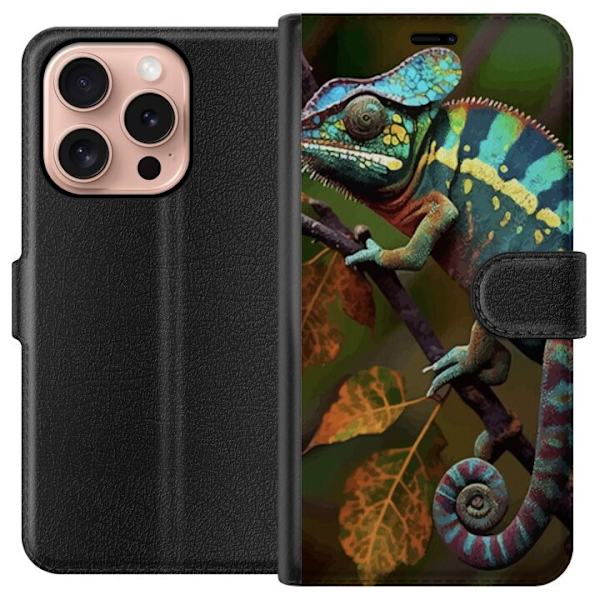 Apple iPhone 16 Pro Tegnebogsetui Edderkop Grafisk Streetwear Design Dyremønster Moderne Bylivsstil Populært Motiv Kreativ Kunst Trend