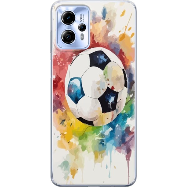 Motorola Moto G13 Gennemsigtig cover Fodbold