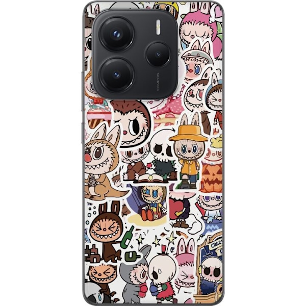 Xiaomi Redmi Note 14 Genomskinligt Skal Labubu All-Stars – P