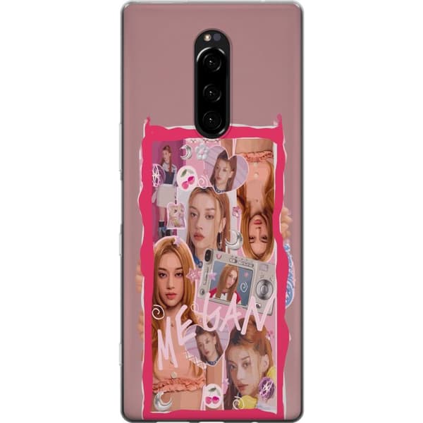 Kompatibelt Mobildeksel til Sony Xperia 1 Megan rosa collage rosa