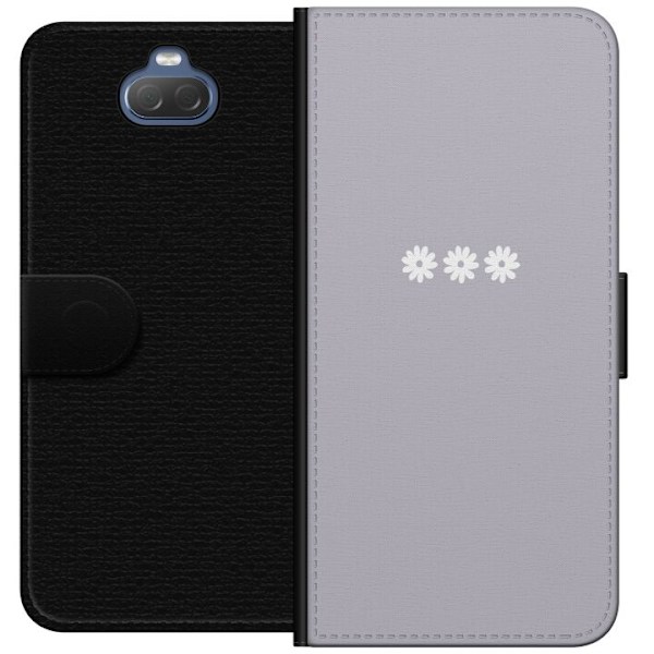 Sony Xperia 10 Lompakkokotelo Lila Blomminimalismi - tyylikäs kukkakuva lila taustalla