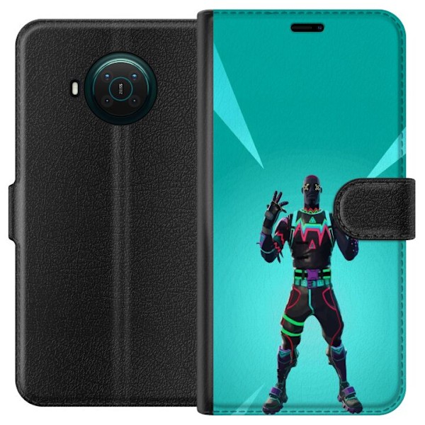 Nokia X10 Tegnebogsetui sort ridder fortnite