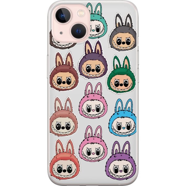 Apple iPhone 13 Läpinäkyvä kuori Labubu Macaron Monster - S