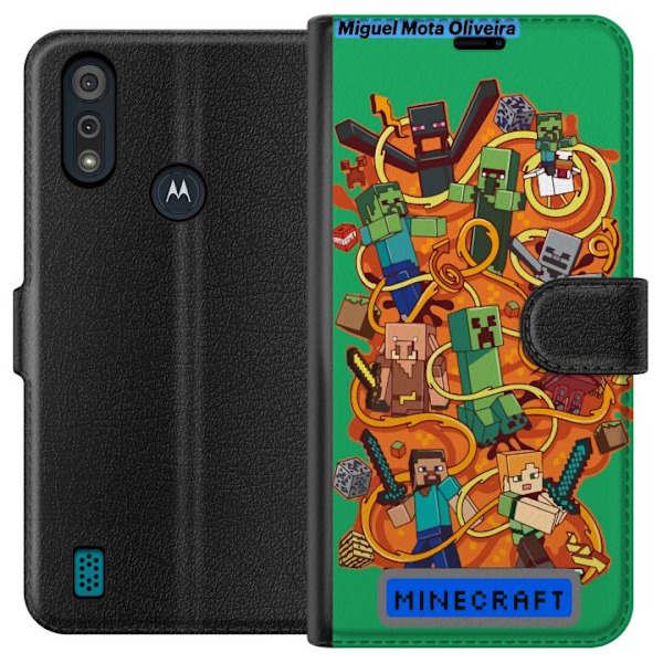 Motorola Moto E6i Tegnebogsetui Minecraft
