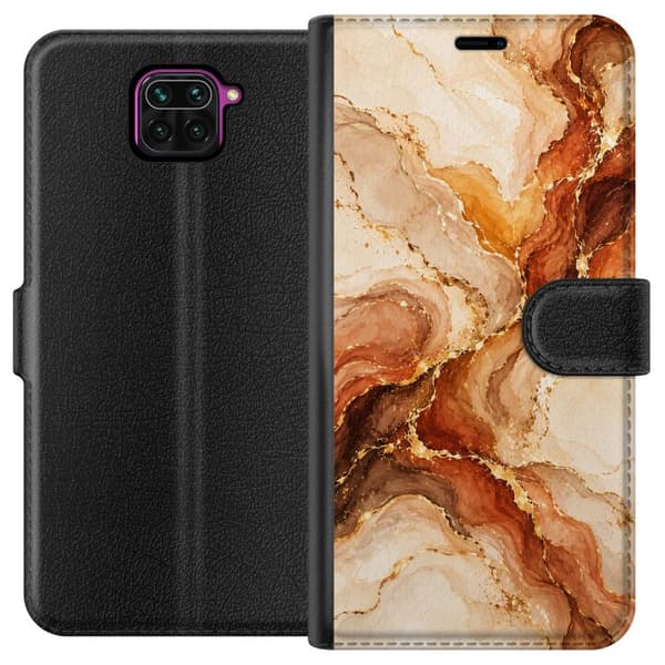 Kompatibelt Plånboksfodral till Xiaomi Redmi Note 9 Höstagat beige