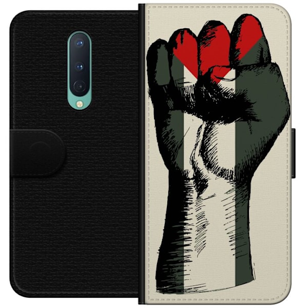 OnePlus 8 Lompakkokotelo Käsi sidottu Palestinan väreihin -