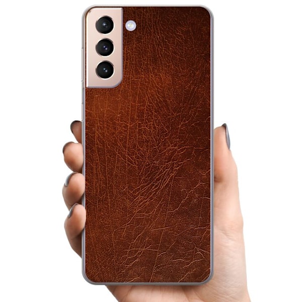 Samsung Galaxy S21 TPU Matkapuhelimen kuori Nahka
