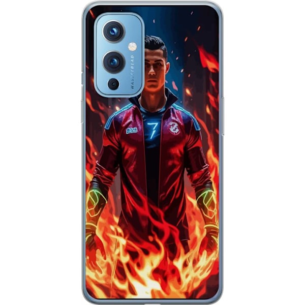 OnePlus 9 Gennemsigtig cover Ronaldo Inferno - fodboldhelt i flammer