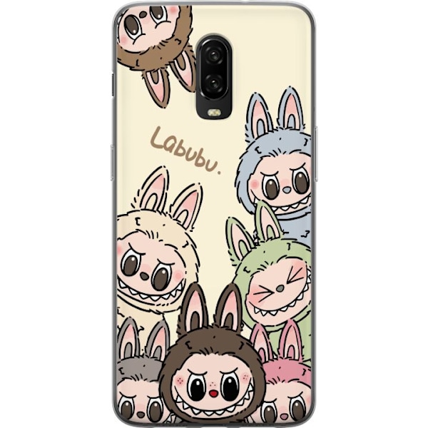OnePlus 6T Genomskinligt Skal Labubu Pastel Collection