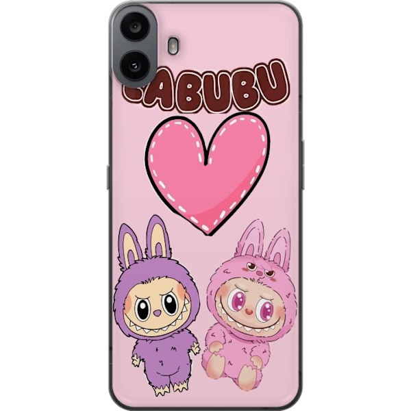 Nothing CMF Phone 1 Läpinäkyvä kuori Labubu Pink Monster